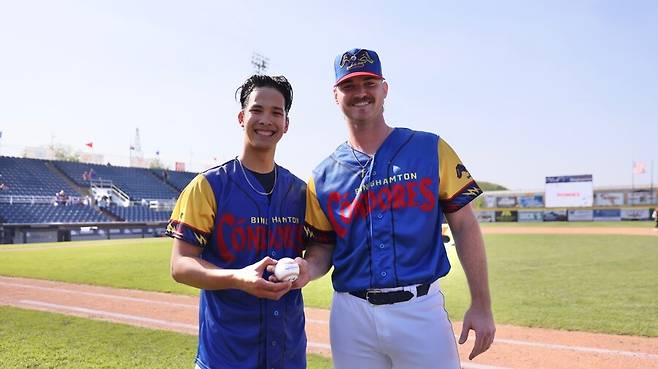 ▲ 비공식 퍼펙트게임을 합작한 뉴욕 메츠 유망주 조나 통(왼쪽)과 TJ 슉. ⓒ MiLB