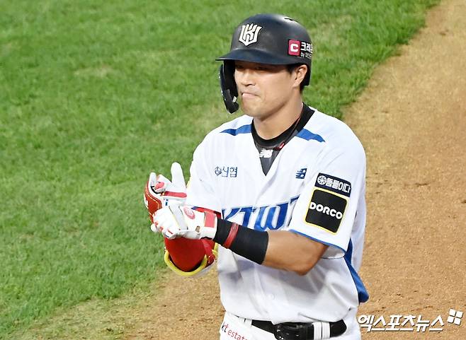 KT 내야수 천성호는 11일 수원KT위즈파크에서 열릴 '2025 신한 SOL Bank KBO 리그' KT와 더블헤더 2경기에서 8번타자 2루수로 선발 출전할 예정이다. 엑스포츠뉴스 DB