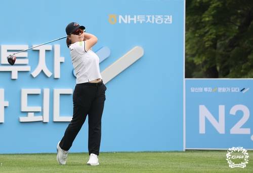 홍정민의 티샷. [KLPGA 제공. 재판매 및 DB 금지]