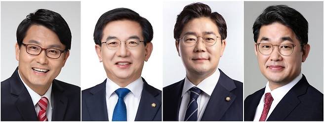 ▲ (왼쪽부터) 국민의힘 윤상현, 더불어민주당 정일영, 더불어민주당 박찬대, 국민의힘 배준영 의원. /사진제공=각 의원실 등