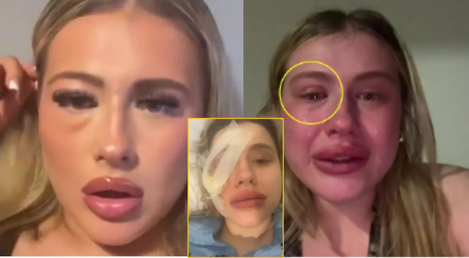 어린 시절부터 한쪽 눈이 어둡게 보이고 부어오르는 증상을 겪어온 10대 소녀가 인공 속눈썹을 붙이며 부기를 가려 왔지만 수년 뒤 자신이 희귀암에 걸렸다는 사실을 뒤늦게 알게 된 사연이 공유됐다. 결국 한쪽 눈을 제거하고 인공눈을 사용할 예정이다.[사진=SNS]