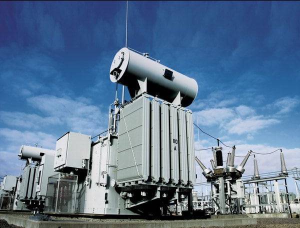 효성중공업이 미국 변전소에 수출해 가동 중인 초고압 변압기. /효성중공업 제공