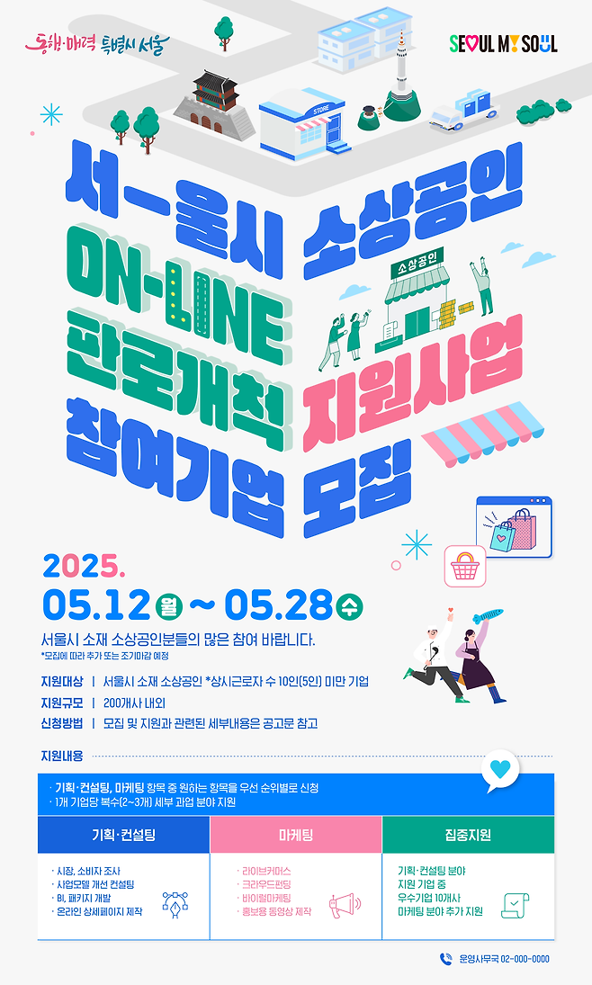 2025년 소상공인 온라인 판로개척 지원사업 포스터. 서울시 제공