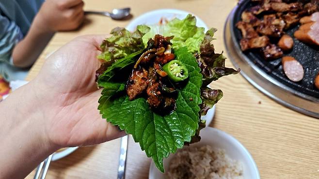 20250511_210700.jpg 저녁 양념소갈비와 소시지