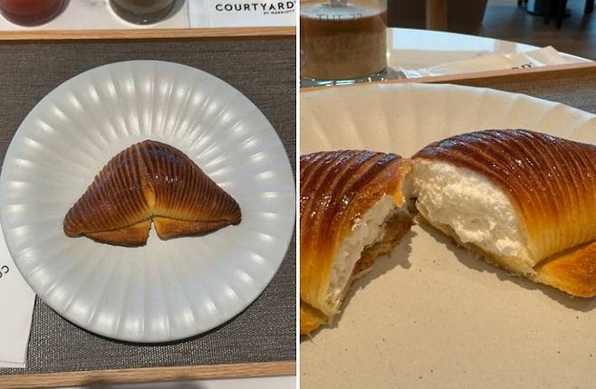 크림으로 속이 가득 찬 남산 크루아상 / 사진=홍지연 여행+ 기자