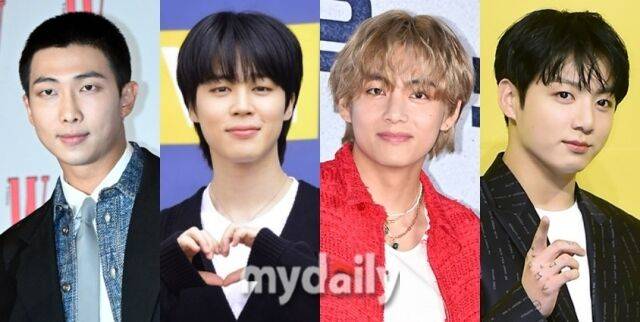방탄소년단 RM, 지민, 뷔, 정국 / 마이데일리