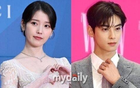 가수 겸 배우 아이유(왼쪽), 그룹 아스트로 멤버 겸 배우 차은우 / 마이데일리