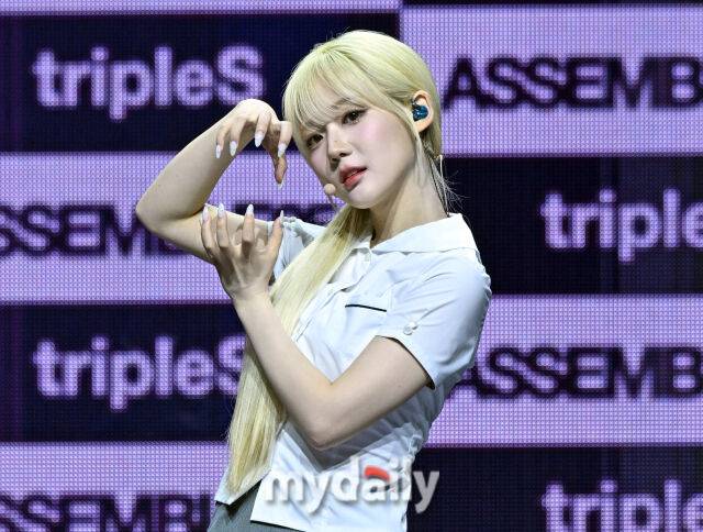 그룹 트리플에스(tripleS) 윤서연이 서울 한남동 블루스퀘어 마스터카드홀에서 진행된 정규 2집 앨범 'ASSEMBLE 25(어셈블 25)' 쇼케이스에 참석했다. / 한혁승 기자(hanfoto@mydaily.co.kr)