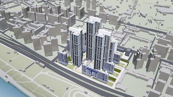 한강맨션 재건축 조감도. [용산구 제공]