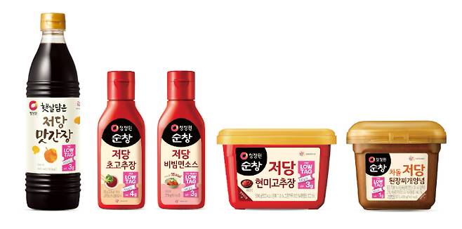 청정원 저당·저칼로리 신제품 5종. 대상 제공