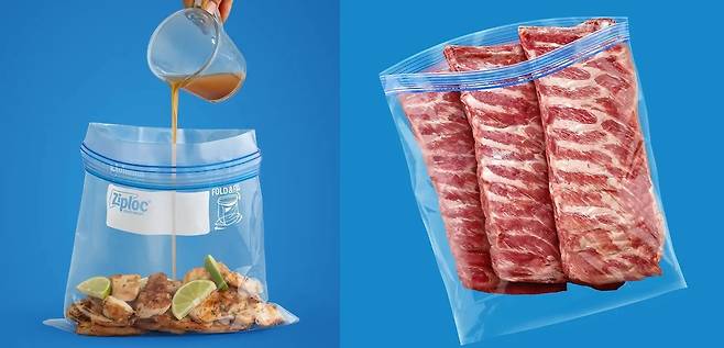 지퍼백 제품 사진.&nbsp;SC존슨앤드선 사이트 캡처