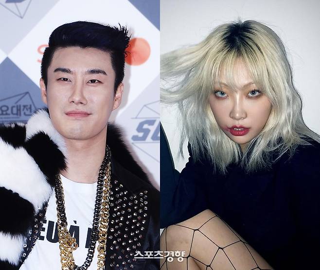 래퍼 산이(왼쪽)과 중국 출신 래퍼 레타. 경향신문 자료사진 및 본인 인스타그램 계정