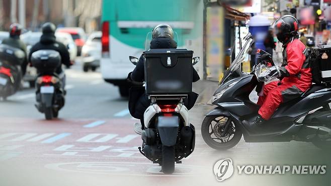 배달라이더(CG) [연합뉴스TV 제공]