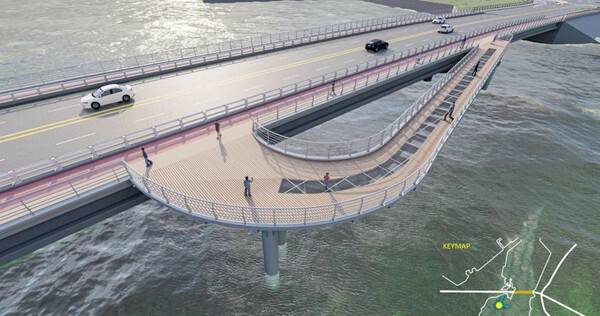 제주 성산포항 진입도로 확장사업 예상 조감도.