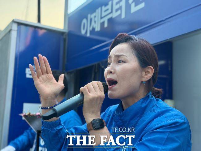 임오경 의원이 6·3 대선 경기 광명갑 집중 유세에서 연설하고 있다. /임오경의원실