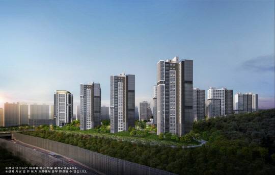 '동탄 꿈의숲 자연앤데시앙' 투시도. [태영건설 제공]
