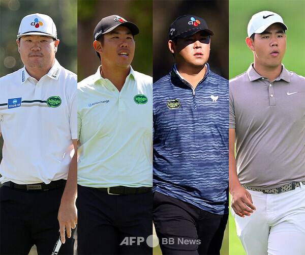 미국프로골프(PGA) 투어 2025시즌 두 번째 메이저 대회 PGA챔피언십에 출전하는 임성재, 안병훈, 김시우, 김주형 프로. 사진제공=ⓒAFPBBNews = News1