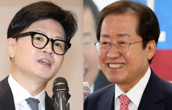한동훈(왼쪽) 전 국민의힘 대표와  홍준표 전 대구시장 [헤럴드DB]