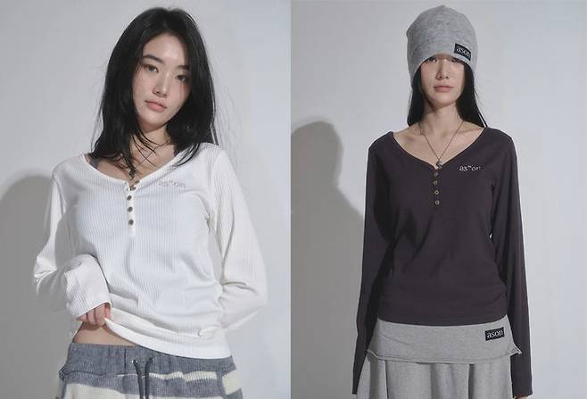 [서울=뉴시스] 무신사는 헨리넥 티셔츠가 올여름 트렌드 아이템으로 부상했다고 13일 밝혔다. (사진=무신사 제공) *재판매 및 DB 금지