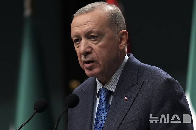 [앙카라(튀르키예)=AP/뉴시스]레제프 타이이프 에르도안 튀르키예 대통령. (사진=뉴시스DB)