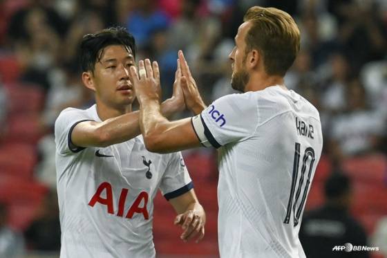 토트넘 시절 손흥민(왼쪽)과 해리 케인. /AFPBBNews=뉴스1