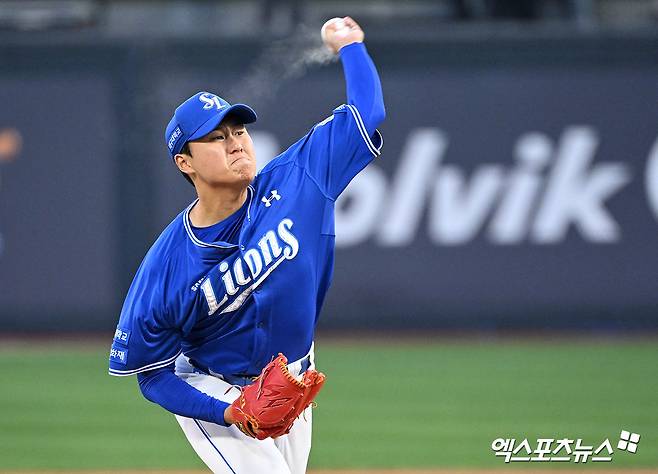 삼성 라이온즈 이승현이 경기에 선발 등판해 역투하고 있다. 엑스포츠뉴스 DB