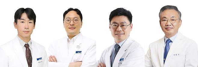 왼쪽부터 윤종혁·최윤영·송금종·이문수 교수  [순천향대 천안병원 제공. 재판매 및 DB 금지]