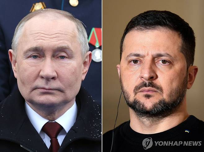 러시아 푸틴과 우크라이나 젤렌스키 [AFP 연합뉴스 자료사진. 재판매 및 DB 금지]
