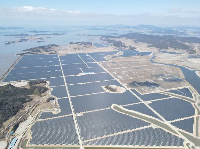 신안군 태양광발전시설 안좌쏠라시티2 전경. /신안군 제공