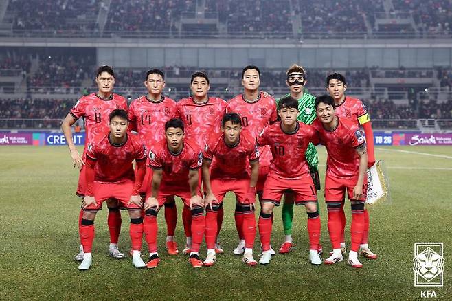 한국 축구대표팀. 사진=대한축구협회