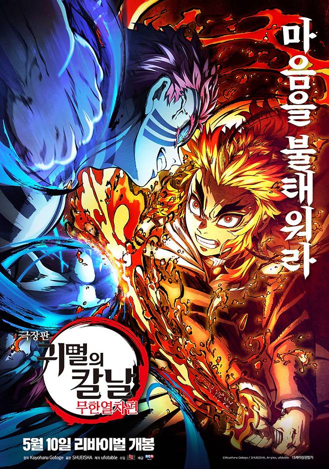 영화 ‘극장판 귀멸의 칼날: 무한열차편’ 리바이벌 포스터 이미지 (제공: 에스엠지홀딩스)