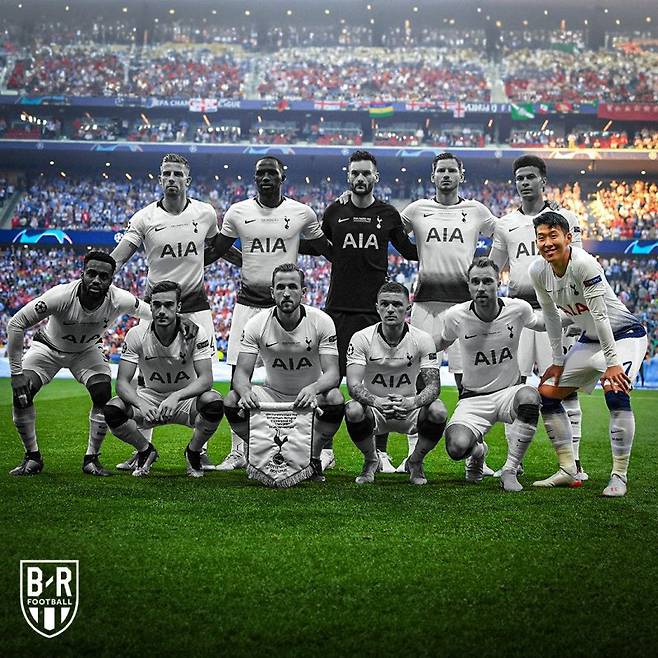 사진은 지난 2018~19시즌 UCL 결승전 리버풀과의 경기에 나선 토트넘의 선발 베스트11. 6년 뒤에도 토트넘 유니폼을 입은 건 손흥민 뿐이다. 사진=블리처리포트 SNS