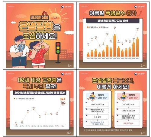 ▲ 온열질환 주의 안내 카드. 질병관리청 제공