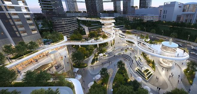 국제업무단지와 이어지는 Big Link Path. 포스코이앤씨 제공