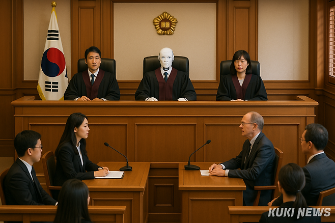 인공지능을 활용한 재판 이미지.