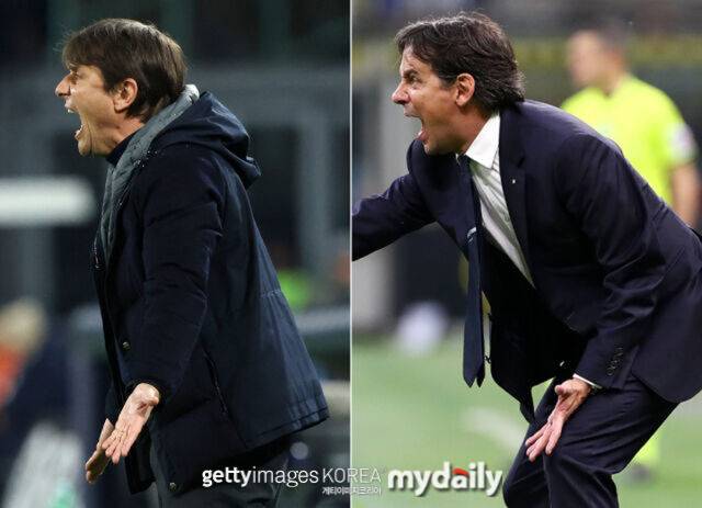 콘테 감독(왼쪽)과 인자기 감독. /게티이미지코리아
