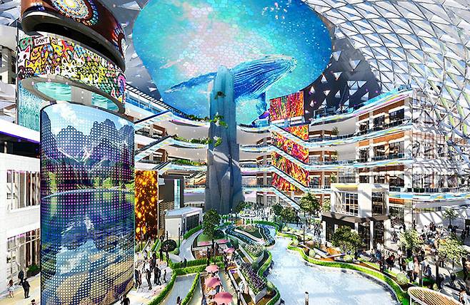 오는 2035년 완공 예정인 하이원 그랜드 돔의 미디어 웰 조감도.(사진=강원랜드 제공) *재판매 및 DB 금지