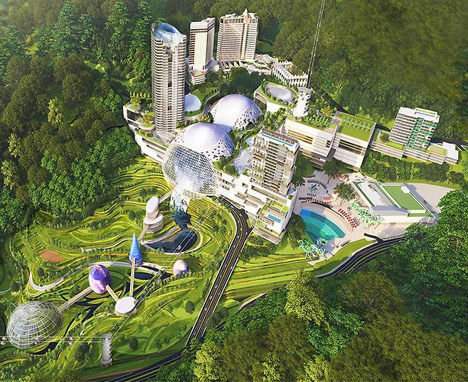 오는 2035년 완공 예정인 랜드마크 존. 높이가 100m이상이다.(사진=강원랜드 제공) *재판매 및 DB 금지