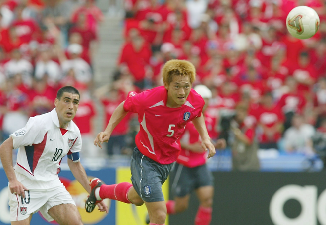 2002년 한일월드컵 한국-미국전 장면. 게티이미지