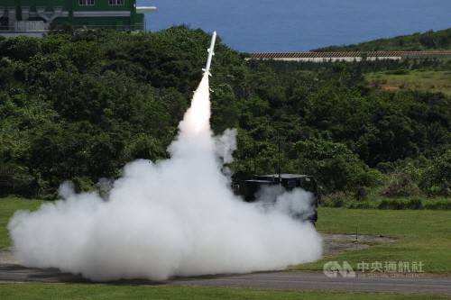대만산 차세대 중·단거리 방공 미사일 공개 발사 [대만 중앙통신사 캡처. 재판매 및 DB 금지]