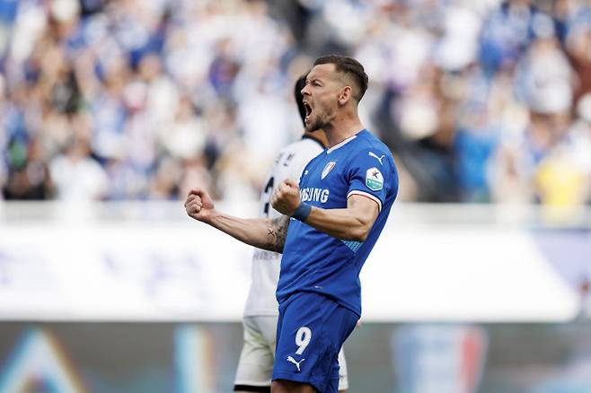 수원 삼성 상승세의 주역 일류첸코. 사진=한국프로축구연맹