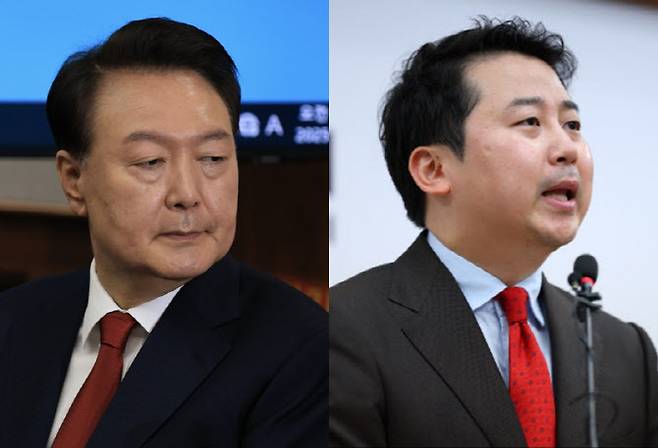 윤석열 전 대통령(왼쪽)과 장예찬 전 국민의힘 최고위원. (사진=공동취재단/연합뉴스)