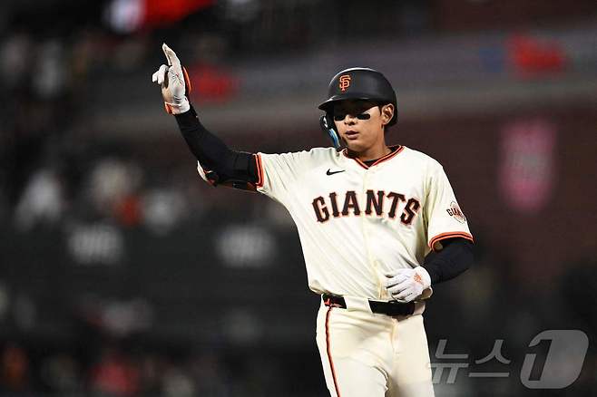 샌프란시스코 자이언츠 이정후는 시즌 홈런 개수를 6개로 늘렸다. ⓒ AFP=뉴스1