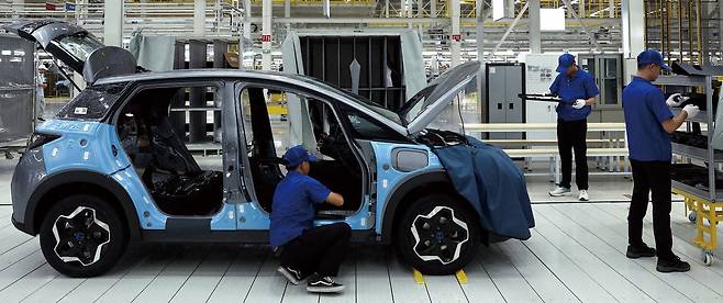 중국 BYD 전기차 공장./로이터연합뉴스