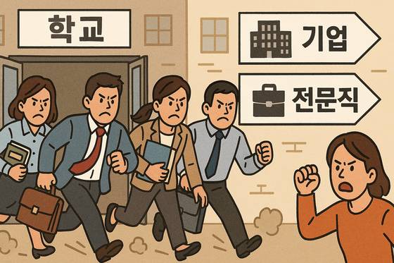 교사 '전직 러시'. 챗GPT 이미지 생성