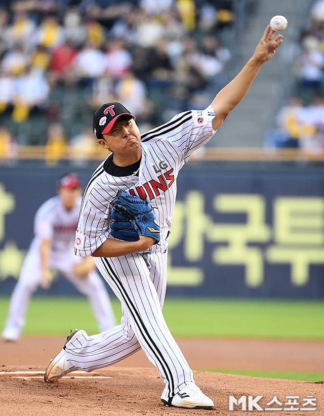 LG 송승기는 14일 잠실 키움전에서 쾌투했다. 사진(잠실 서울)=천정환 기자