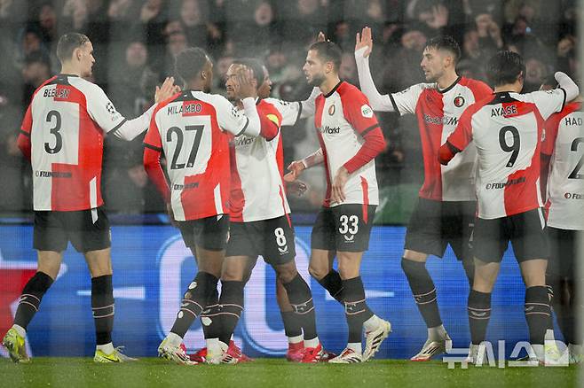 [로테르담=AP/뉴시스] 네덜란드 프로축구 에레디비시의 페예노르트. 2025. 2. 12.