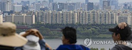 서울 압구정동 일대 아파트 단지 모습 
[연합뉴스 자료사진]