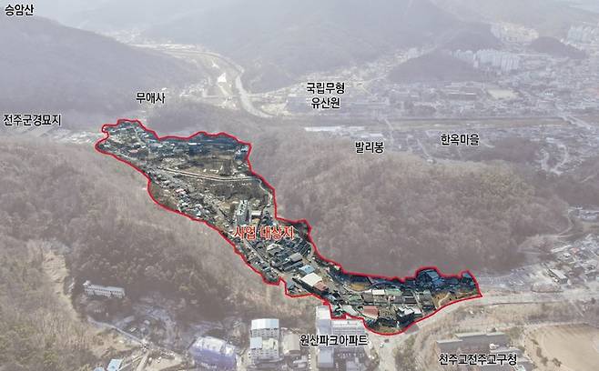 사업 대상지 위치도 [전주시 제공. 재판매 및 DB 금지]