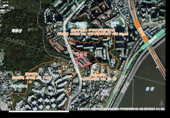 서울 용산구 한남시범아파트 소규모재건축정비사업 위치도.(사진=용산구)